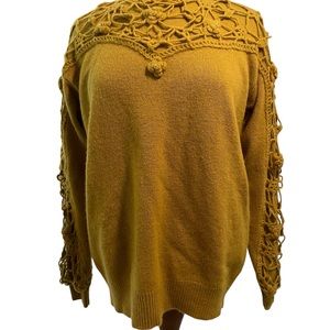Vintage, Premiere Designer Collection 1990s lambswool blend sweater chartreuse